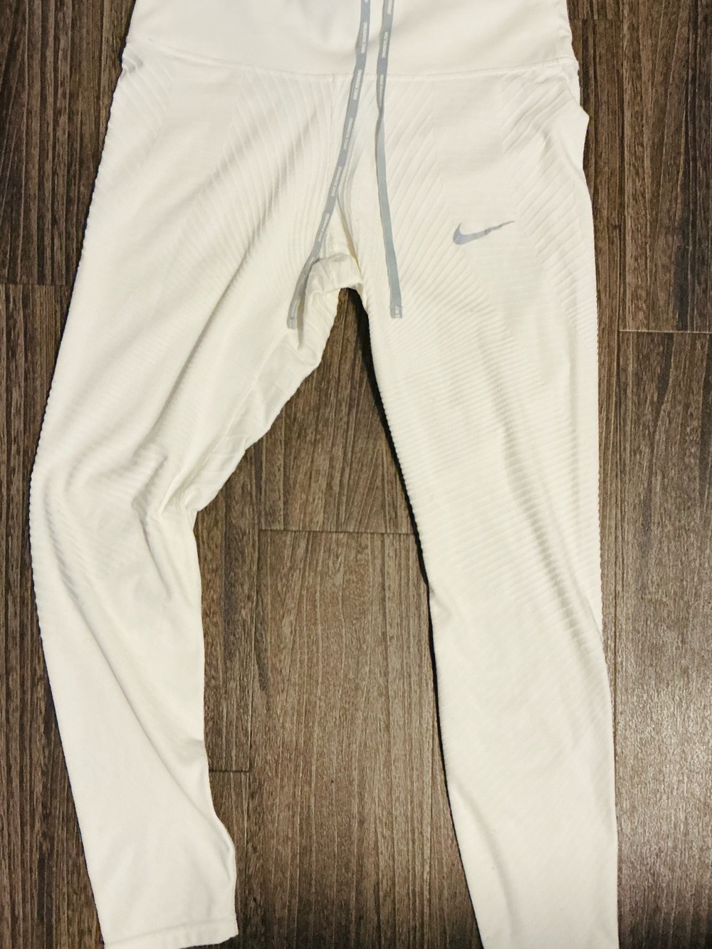 Nike Cream Legging Joggers with Light Gray Swoosh